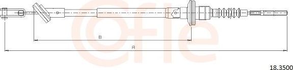 Трос сцепления Cofle для Daewoo Matiz I 1998-2015. Артикул 18.3500
