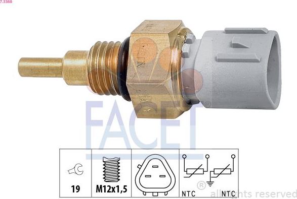 Датчик температуры охлаждающей жидкости Facet Made in Italy - OE Equivalent для Daihatsu Copen I 2006-2012. Артикул 7.3368