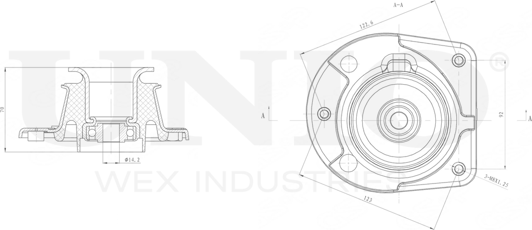 Опора амортизационной стойки (Unio). Артикул RMP-13080