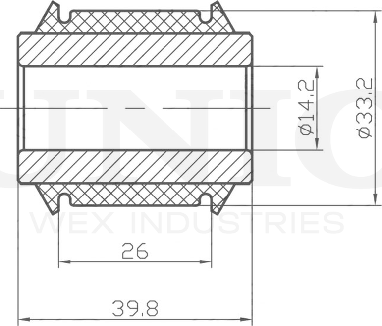 Сайлентблок реактивной тяги (Unio). Артикул RMP-20358