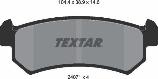 Тормозные колодки Textar. Артикул 2407101