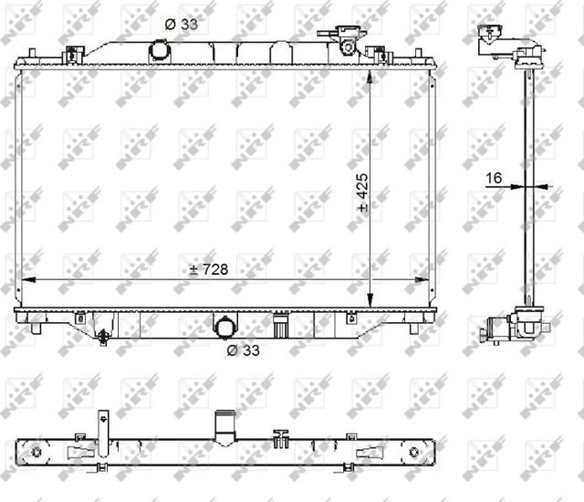 Радиатор охлаждения двигателя NRF для Mazda CX-5 I 2011-2017. Артикул 59206