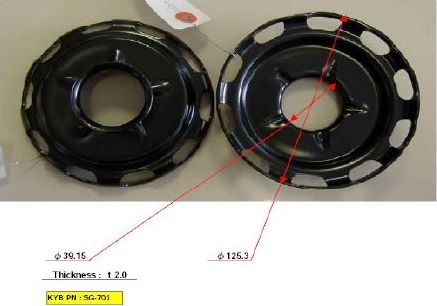 Опора (чашка, тарелка) пружины KYB (Каяба) KYB-Springseat задняя для Audi A4 I (B5) 1994-2001. Артикул SG-703