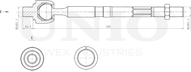 Тяга рулевая (Unio). Артикул SSP-30094