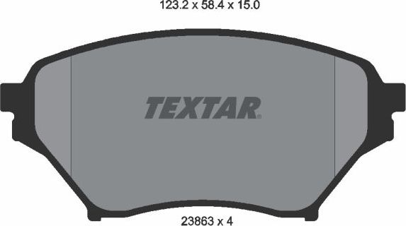 Тормозные колодки Textar передние для Mazda MX-5 II (NB) 1998-2005. Артикул 2386301