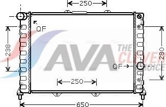 Радиатор охлаждения двигателя AVA ** CLEVER FIT ** для Alfa Romeo 156 I 2000-2006. Артикул ALA2091