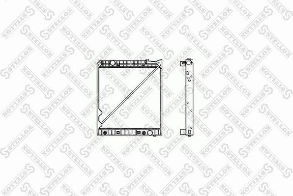 Радиатор охлаждения двигателя Stellox для MAN F2000 2002-2000. Артикул 81-03308-SX