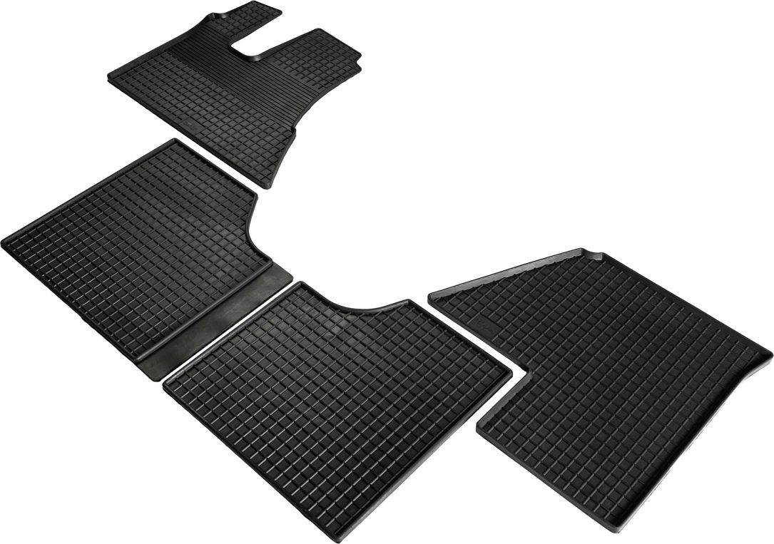 Коврики резиновые Seintex с узором сетка для салона Shacman X6000 2020-2026. Артикул 98416