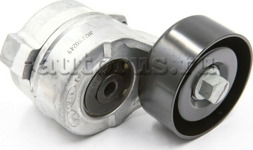 Натяжной ролик (натяжитель) приводного поликлинового ремня Hyundai / KIA. Артикул 252814A010