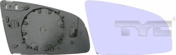 Зеркальное стекло бокового зеркала TYC. Артикул 302-0028-1