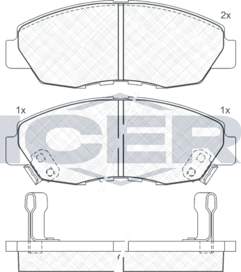 Тормозные колодки Icer. Артикул 180797