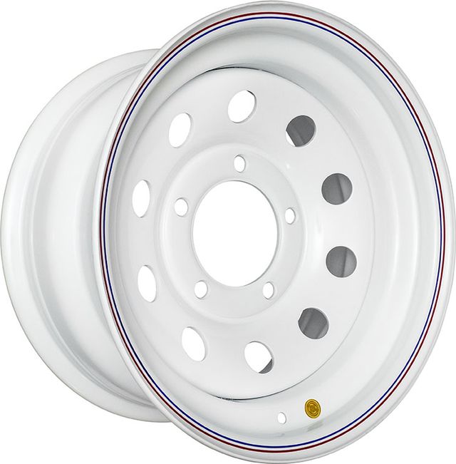 Колёсный диск OFF-ROAD Wheels усиленный стальной белый 5x150 8xR16 d113 ET-3 для Toyota Land Cruiser 76 2007-2026. Артикул 1680-55013WH-3