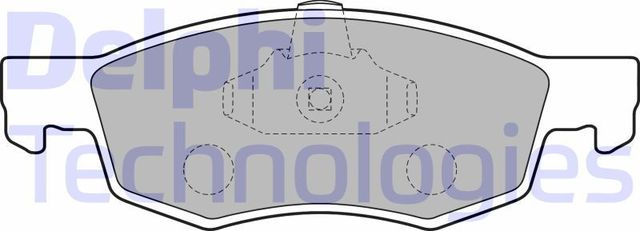 Тормозные колодки Delphi (Low-Metallic) передние для Fiat Doblo I 2001-2015. Артикул LP1796