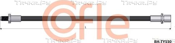 Тормозной шланг Cofle задний для Toyota Land Cruiser 70 1984-1996. Артикул 92.BH.TY110