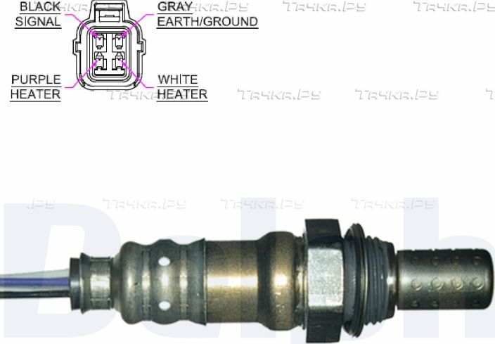 Лямбда-зонд (кислородный датчик) Delphi для Honda CR-V II 2005-2007. Артикул ES20128-12B1