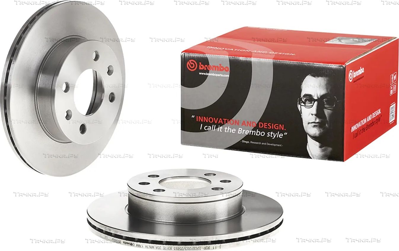 Тормозной диск Brembo PRIME LINE передний для Hyundai Accent II 1999-2005. Артикул 09.9537.10