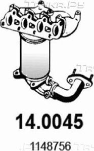 Катализатор Asso передний для Ford Fiesta IV 2001-2002. Артикул 14.0045