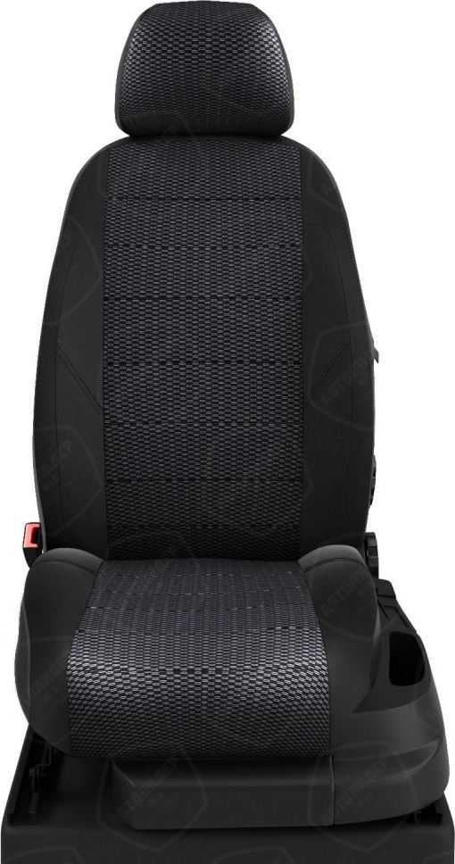 Чехлы Автолидер на сидения для Jac JS4 2019-2026, цвет Черный/Рельсы. Артикул JE45-0102-JK2