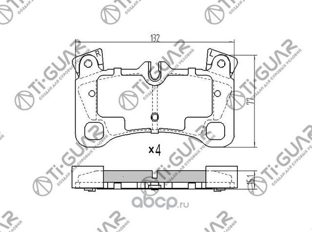 Тормозные колодки (TI-Guar). Артикул TG0530
