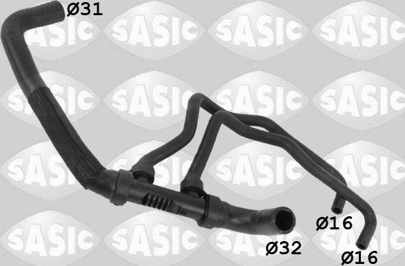 Патрубок радиатора (системы охлаждения) Sasic левый нижний для Renault Scenic II 2003-2005. Артикул 3404175