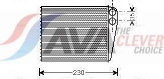 Радиатор отопителя (печки) AVA для MINI Roadster R59 2011-2015. Артикул MSA6465
