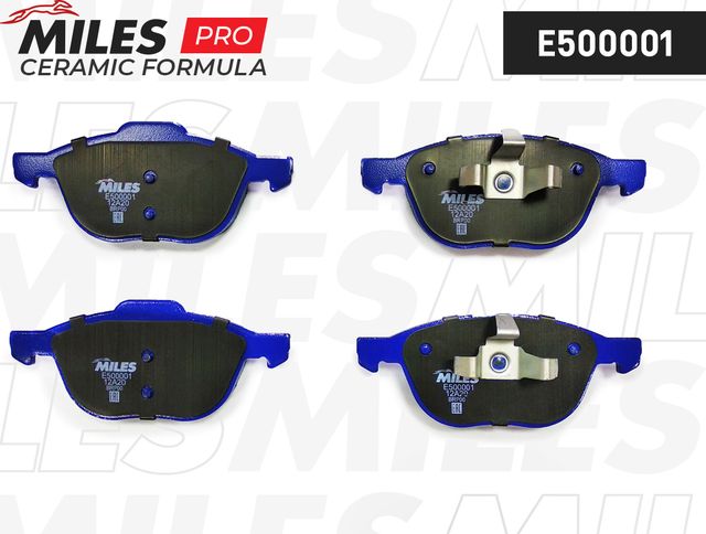 Тормозные колодки Miles (Керамика) передние для Volvo V50 I 2004-2012. Артикул E500001