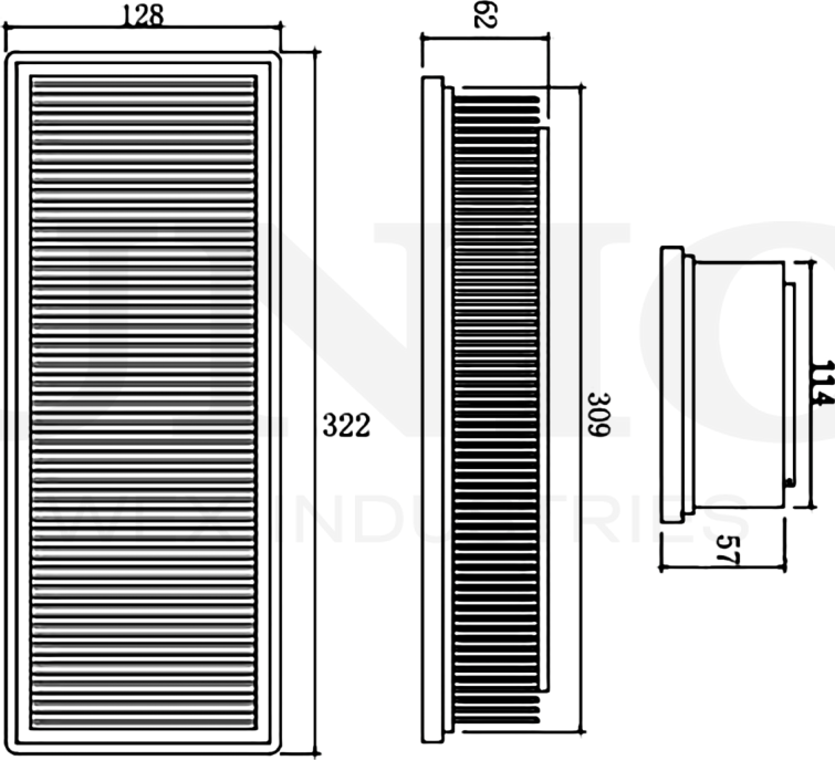 Фильтр воздушный (Unio). Артикул FLT-10156