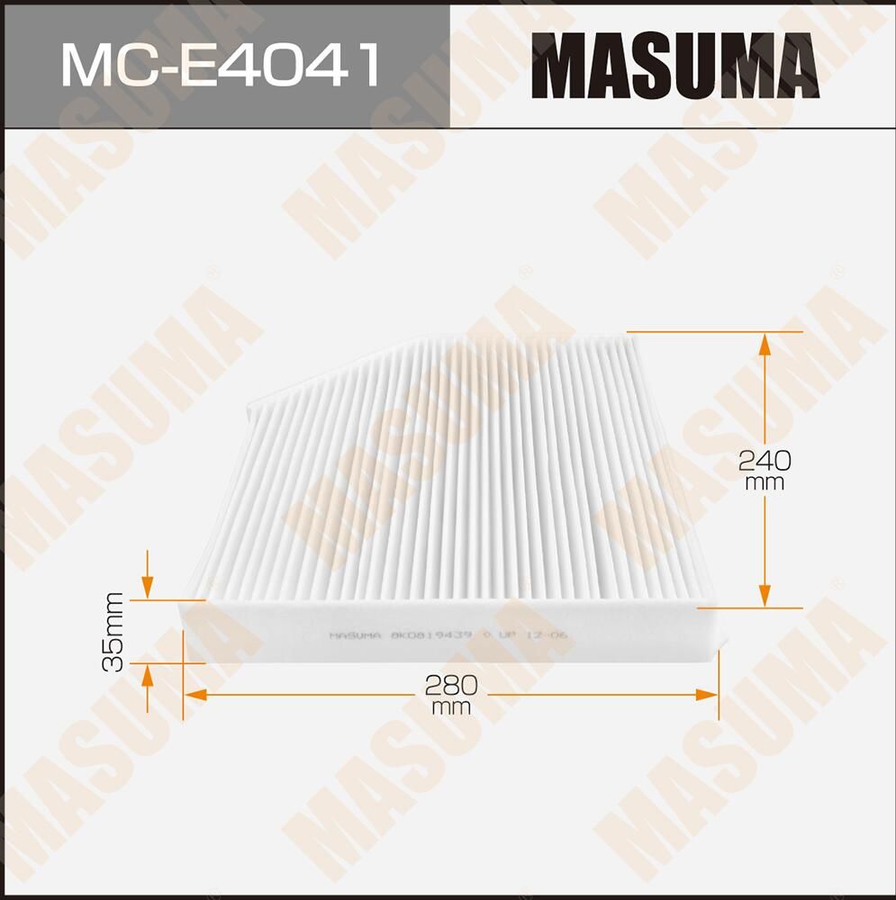 Салонный фильтр Masuma. Артикул MC-E4041