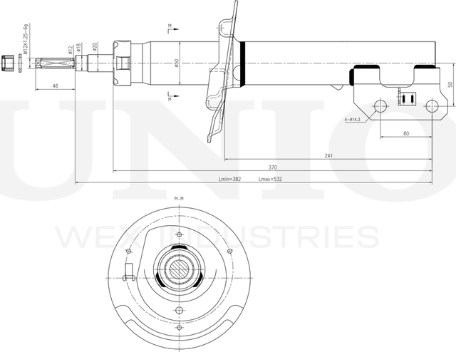 Амортизатор подвески (Unio). Артикул SAB-10373