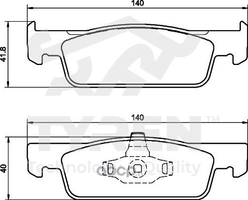 Колодки тормозные дисковые | перед | (Tyren). Артикул TYR1217981