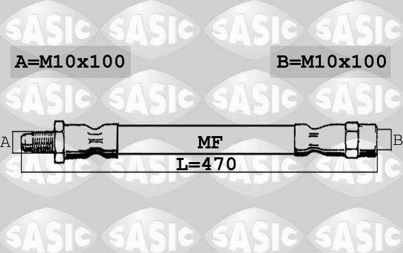 Тормозной шланг Sasic. Артикул SBH0180