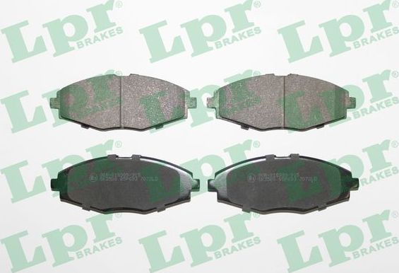 Тормозные колодки LPR передние для Chery Sweet (QQ) 2007-2008. Артикул 05P693