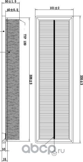 Фильтр воздушный PSA 207/C3 07 (Double Force). Артикул DFA3468