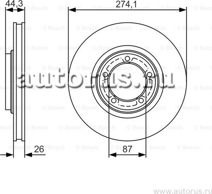 Диск тормозной (Bosch). Артикул 0986479S79