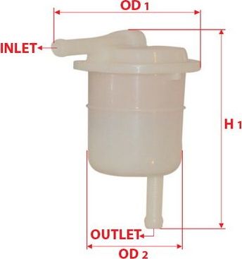 Топливный фильтр Sakura. Артикул FS-1802