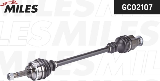 Полуось (привод в сборе, приводной вал) Miles передняя правая для Renault Clio II 1998-2013. Артикул GC02107