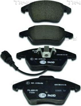 Тормозные колодки Hella передние для Skoda Superb II 2008-2015. Артикул 8DB 355 010-581