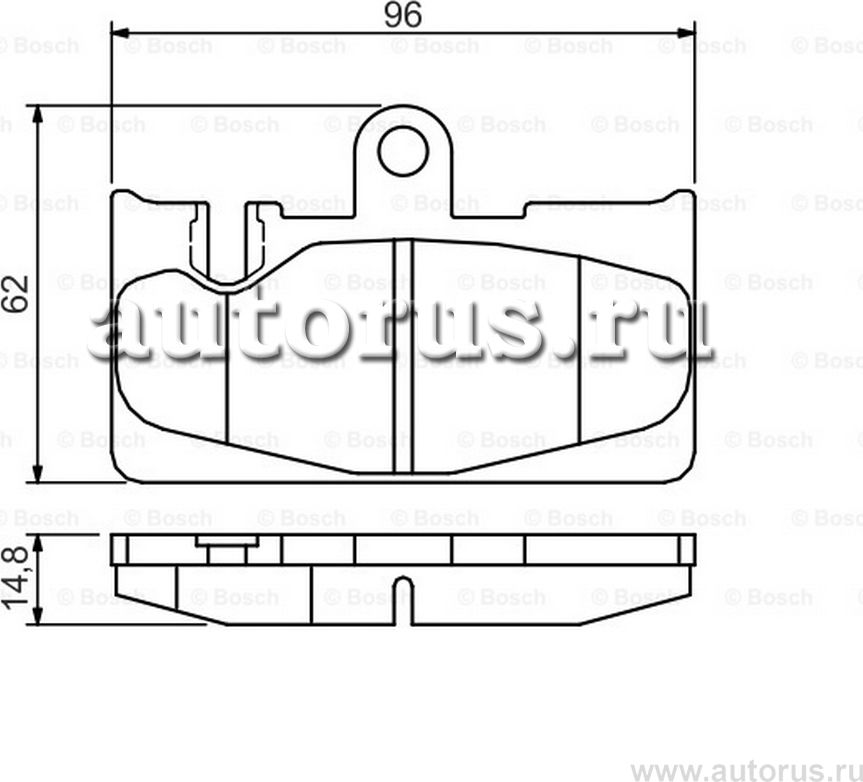 Колодки тормозные задние (Bosch). Артикул 0986495139