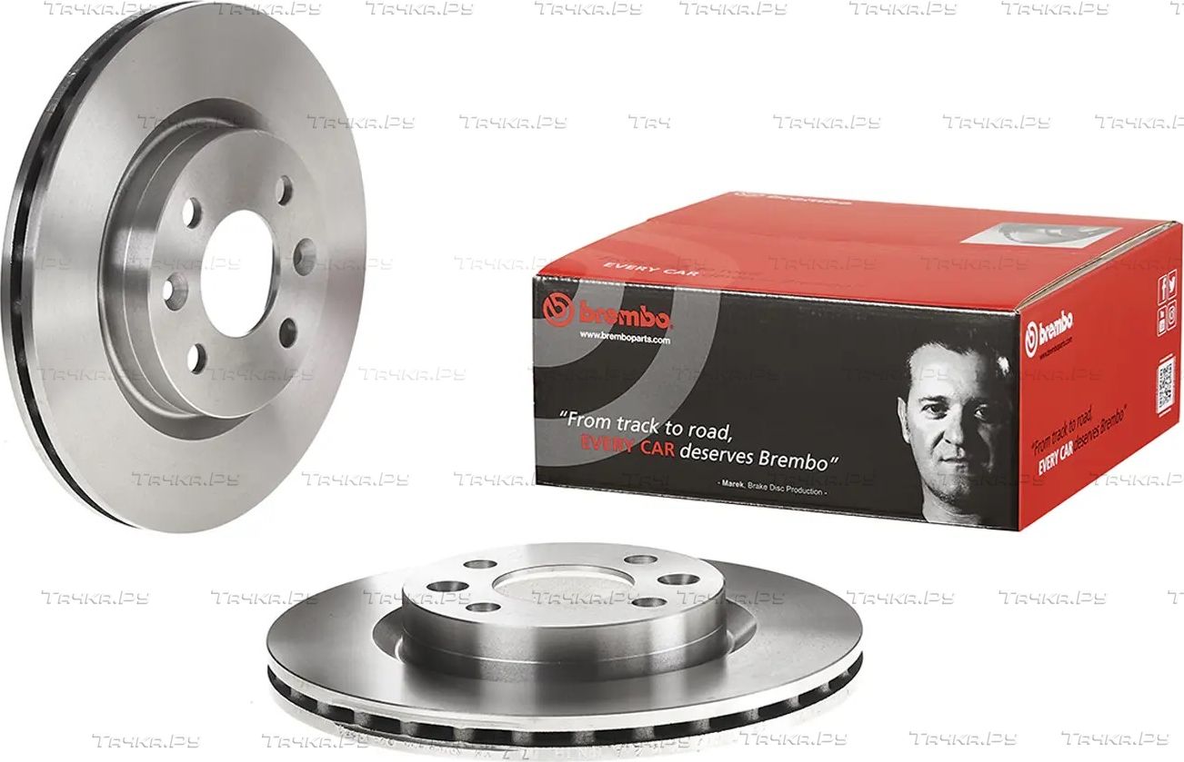 Тормозной диск Brembo передний для Renault Symbol ll 2008-2012. Артикул 09.5802.24
