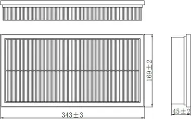 Фильтр воздушный VOLVO S40/V40/MITSUBISHI CARISMA 1.6-2.0 (Carville Racing). Артикул TR35124
