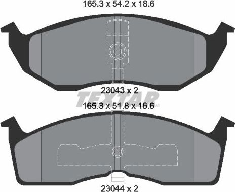 Тормозные колодки Textar. Артикул 2304301
