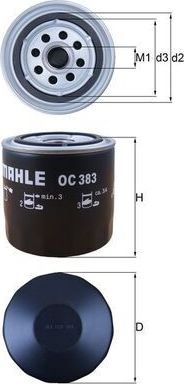 Масляный фильтр Mahle. Артикул OC 383