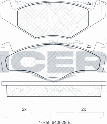Тормозные колодки Icer передние для Volkswagen Golf I 1974-1984. Артикул 180460