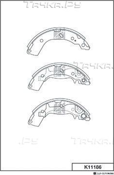 Тормозные колодки MK Kashiyama. Артикул K11186