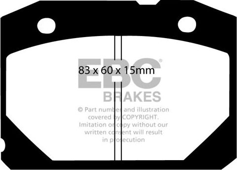 Тормозные колодки EBC Brakes передние для ВАЗ 2102 1973-1985. Артикул DP172