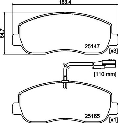 Тормозные колодки Mintex для Renault Master III 2010-2026. Артикул MDB3093