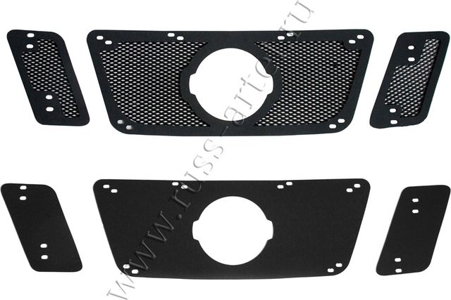 Защитная сетка и заглушка Русская Артель решетки радиатора для Nissan Pathfinder R51 2010-2014 рестайлинг. Артикул SRN-140202