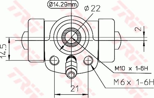 Тормозной цилиндр TRW задний правый/левый для Volkswagen Scirocco II 1980-1991. Артикул BWA108
