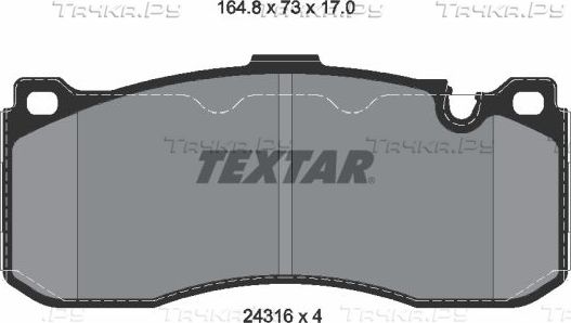 Тормозные колодки Textar Q+. Артикул 2431601
