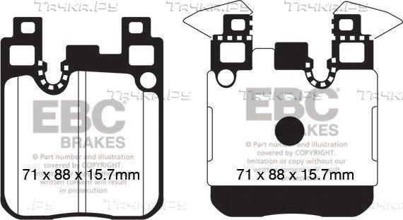 Тормозные колодки EBC Brakes задние для BMW 3 VI (F3x) 2011-2026. Артикул DP42133R